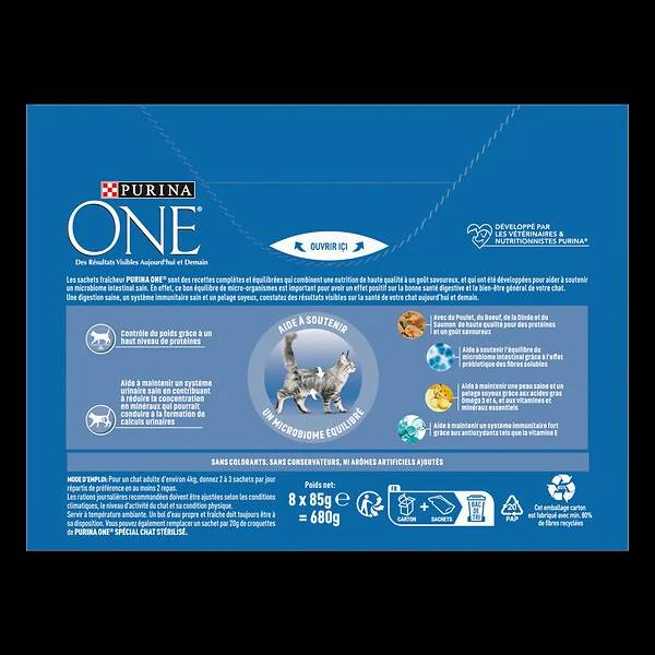 Purina One - Sachets chat Stérilisé Bœuf 8x85 g - PURINA ONE - Image 10