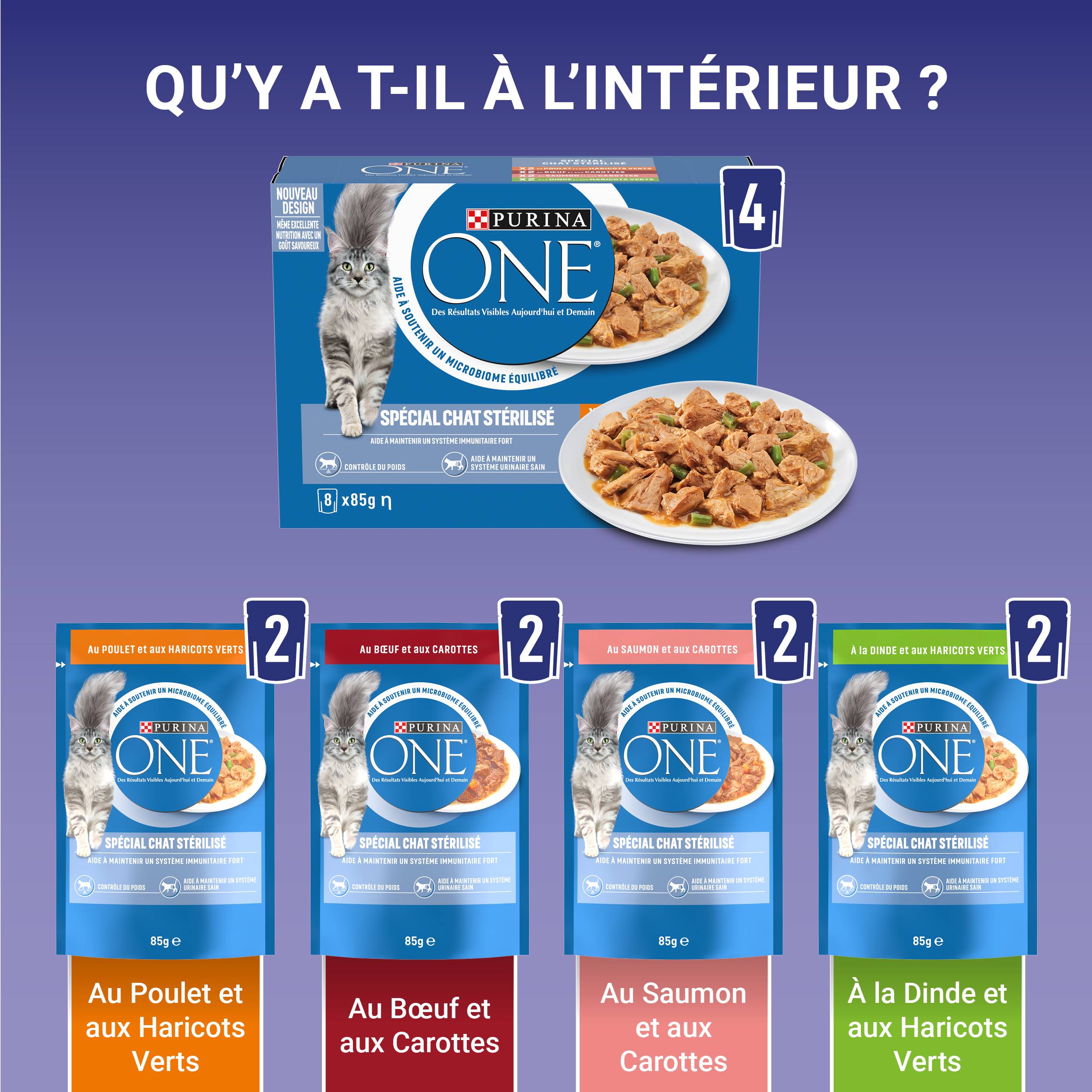 Purina One - Sachets chat Stérilisé Bœuf 8x85 g - PURINA ONE - Image 7
