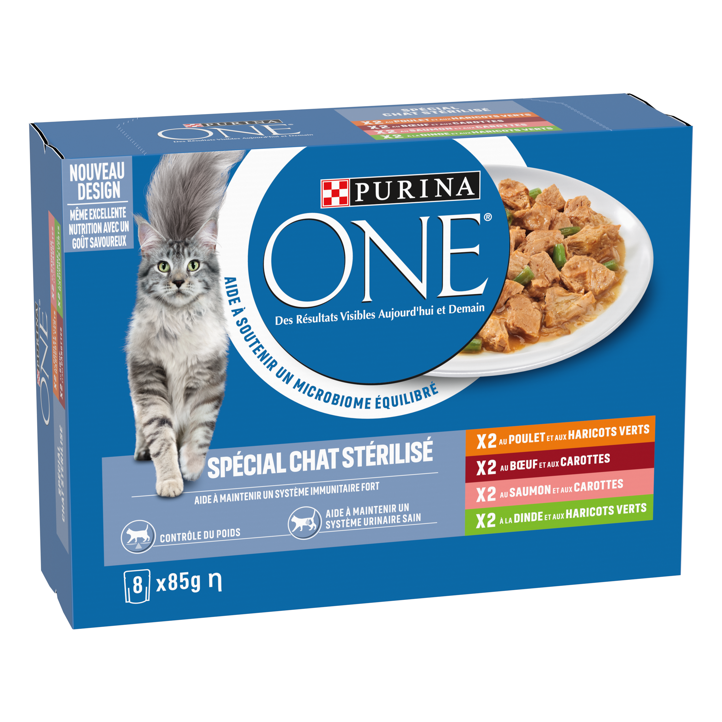 Purina One - Sachets chat Stérilisé Bœuf 8x85 g - PURINA ONE