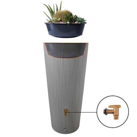 Garantia - Récupérateur d'eau de pluie 220L bac à plantes inclus Linus Gris - GARANTIA - Image 7