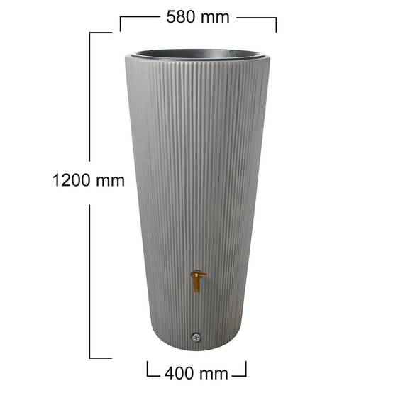 Garantia - Récupérateur d'eau de pluie 220L bac à plantes inclus Linus Gris - GARANTIA - Image 2