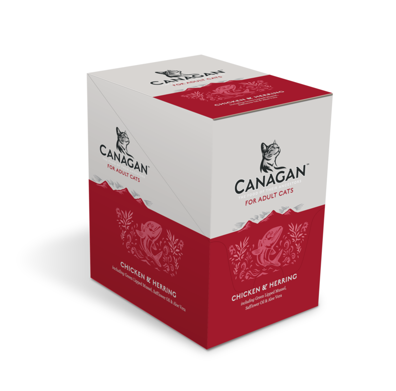 Canagan - Comida húmeda para gatos pollo y arenque sin cereales 8 x 85 g - Canagan