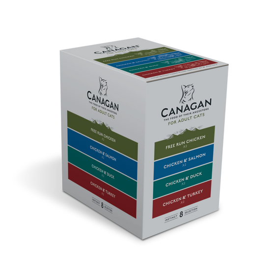 Canagan - Multipack Pâtée chat poulet, saumon, canard et dinde sans céréales 8 x 85 g - Canagan