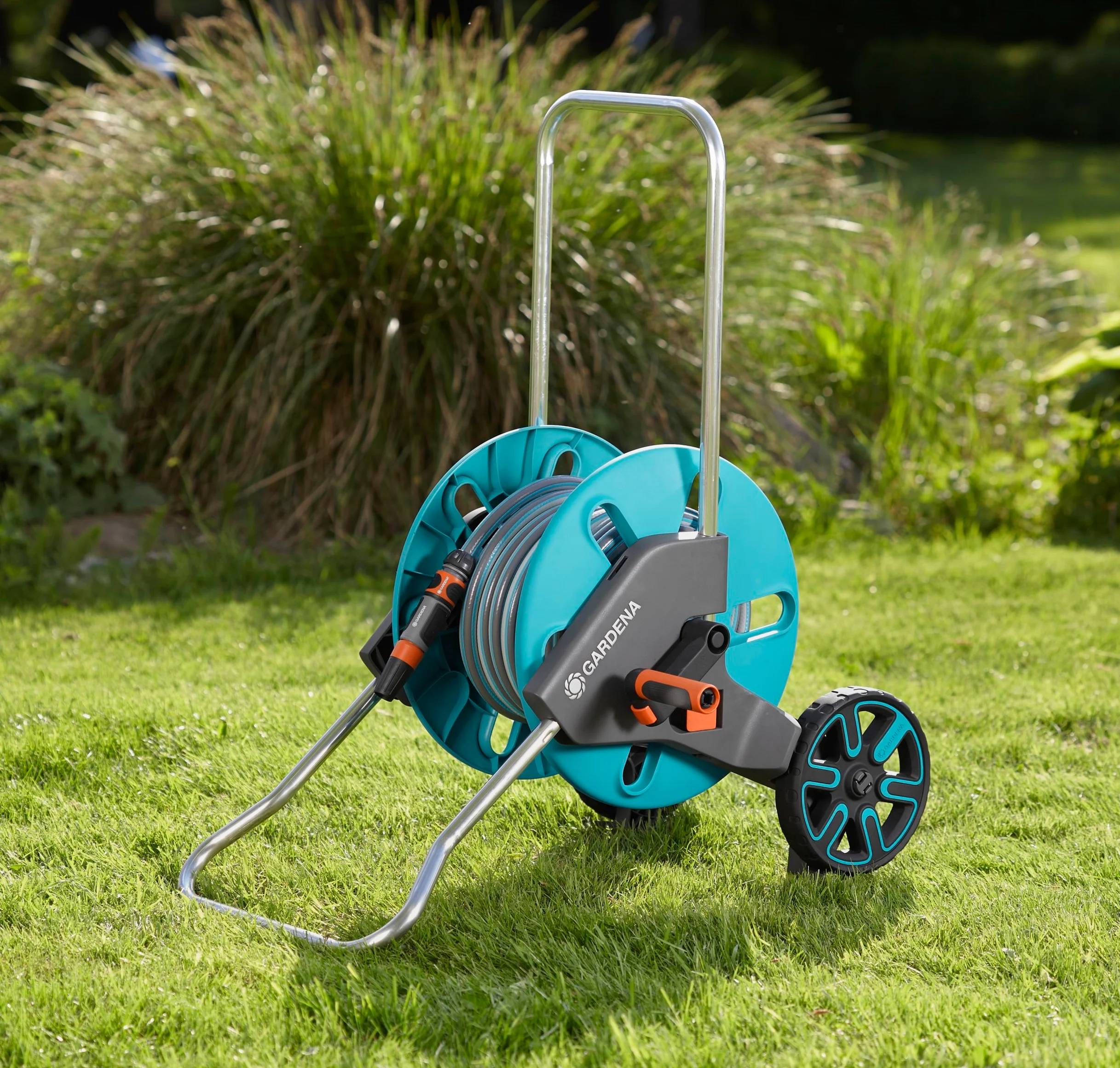 Gardena - Dévidoir de Jardin Roues Acier Bleu 25m Ø15mm – GARDENA - Imagen 6
