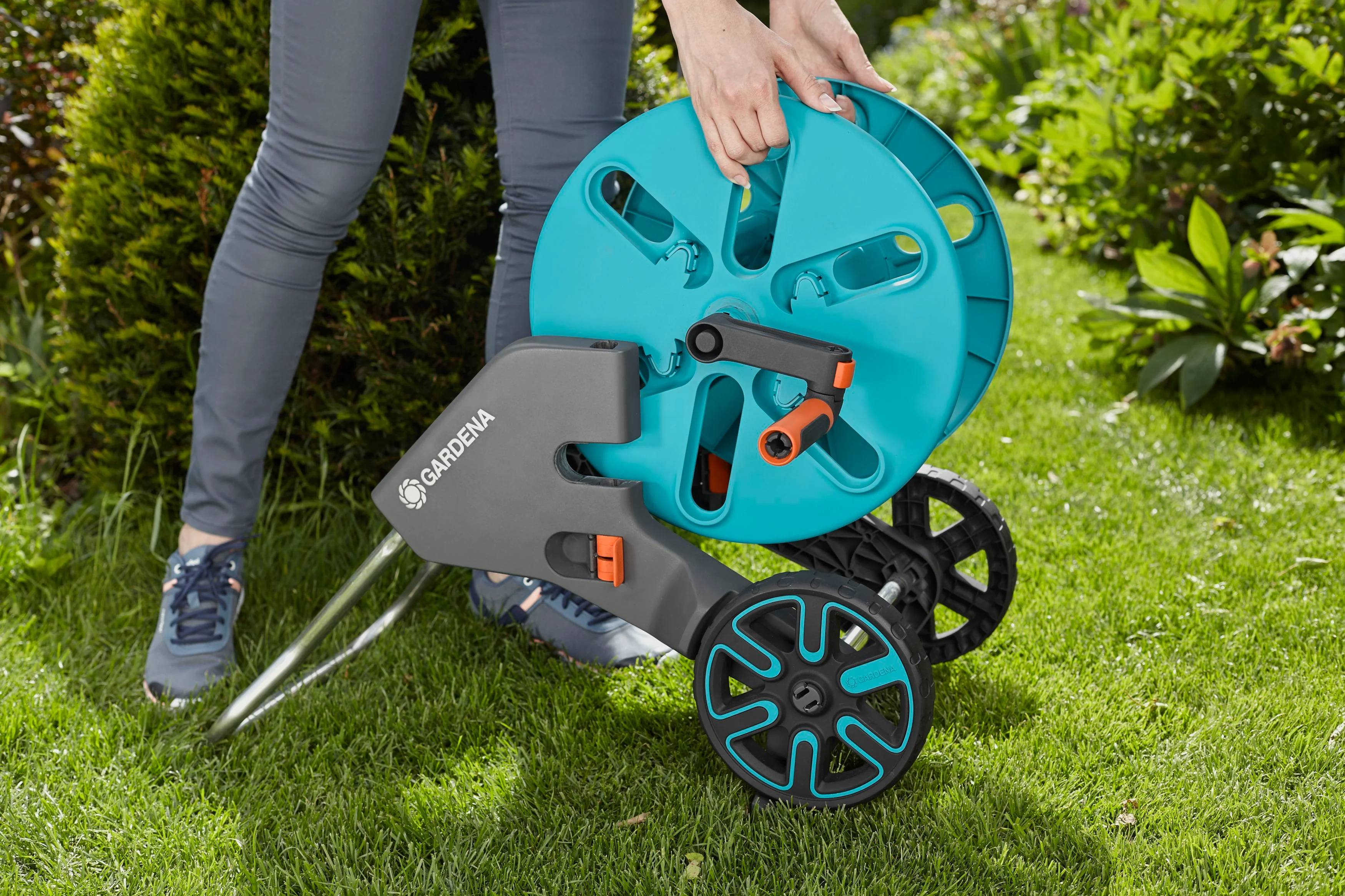Gardena - Dévidoir de Jardin Roues Acier Bleu 25m Ø15mm – GARDENA - Imagen 7