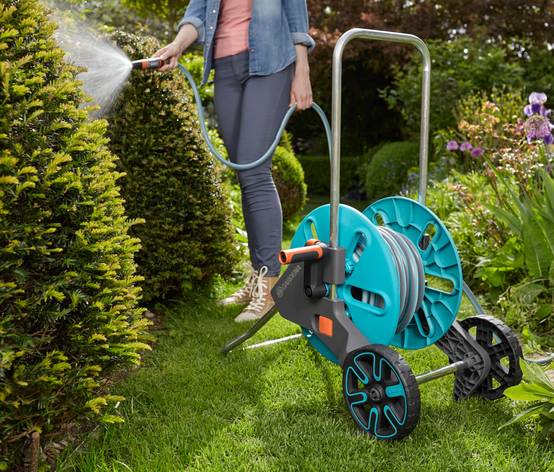 Gardena - Dévidoir de Jardin Roues Acier Bleu 25m Ø15mm – GARDENA - Image 9