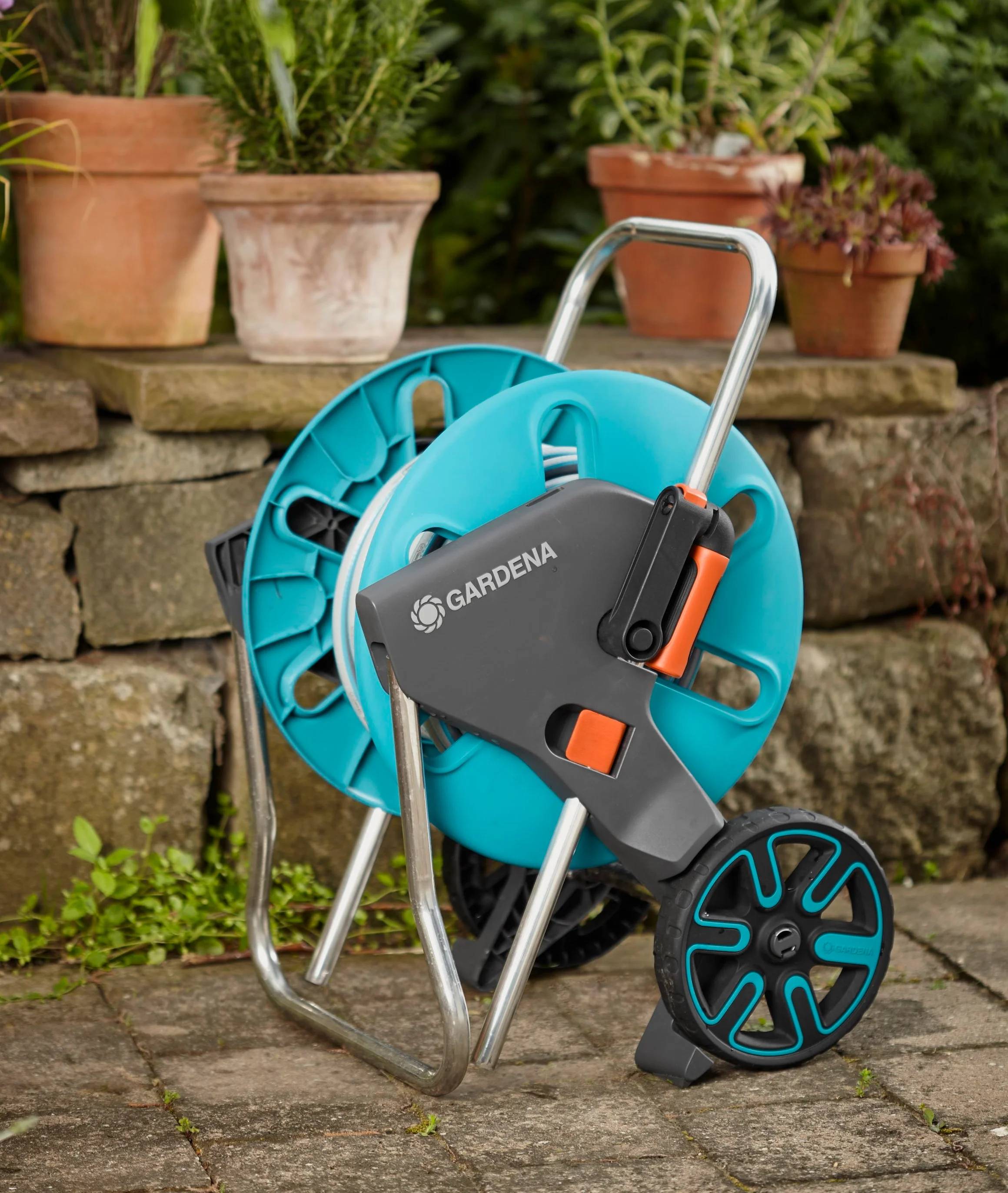 Gardena - Dévidoir de Jardin Roues Acier Bleu 25m Ø15mm – GARDENA - Imagen 10