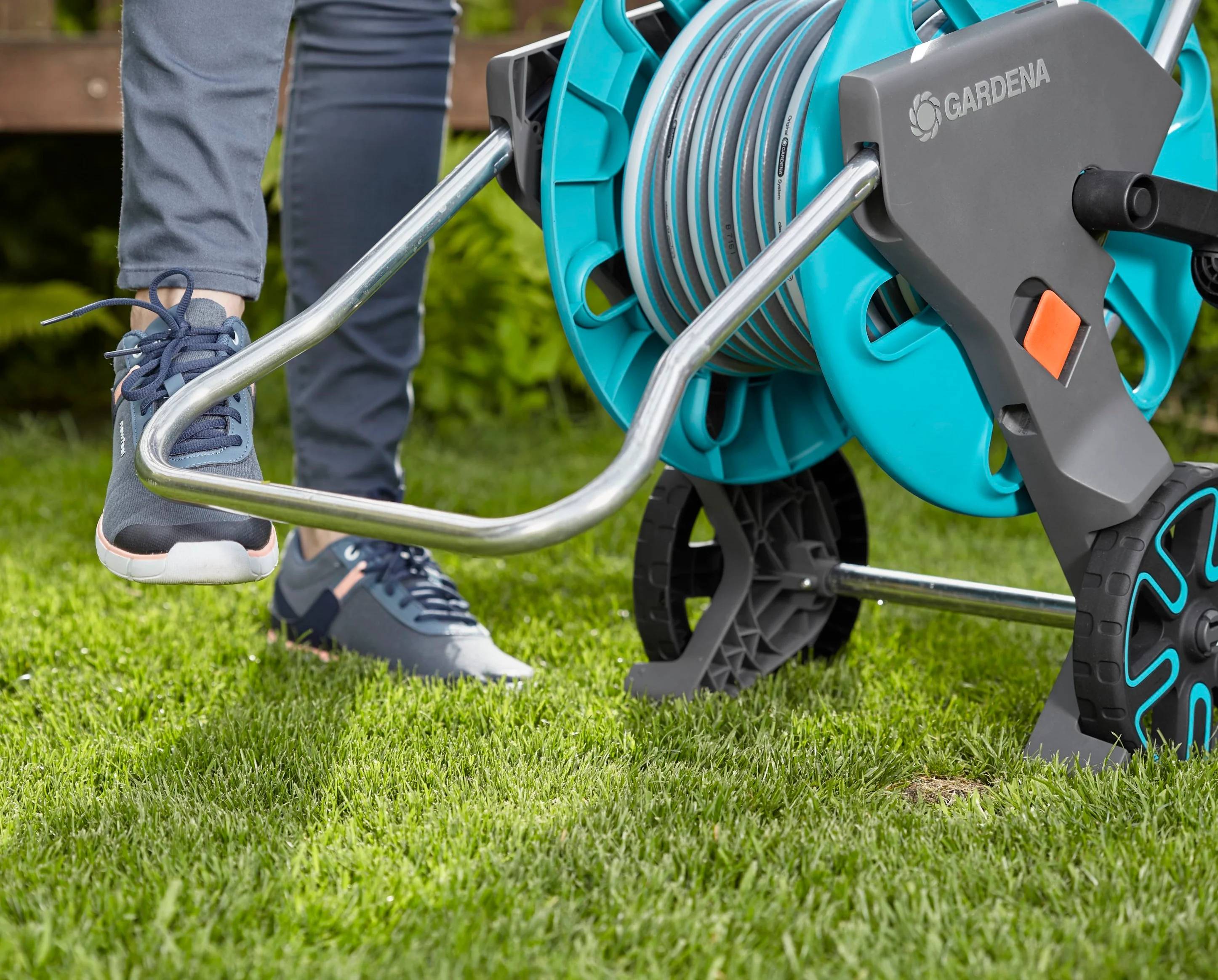 Gardena - Dévidoir de Jardin Roues Acier Bleu 25m Ø15mm – GARDENA - Imagen 12