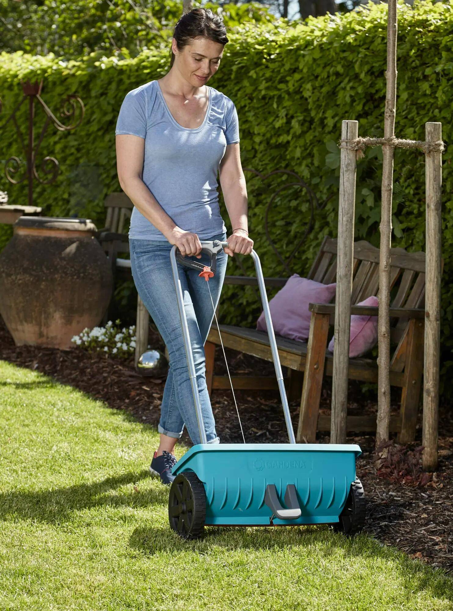 Gardena - Épandeur L Aluminium Plastique Bleu 12,5 L H 110 cm l 60 cm - GARDENA - Image 6