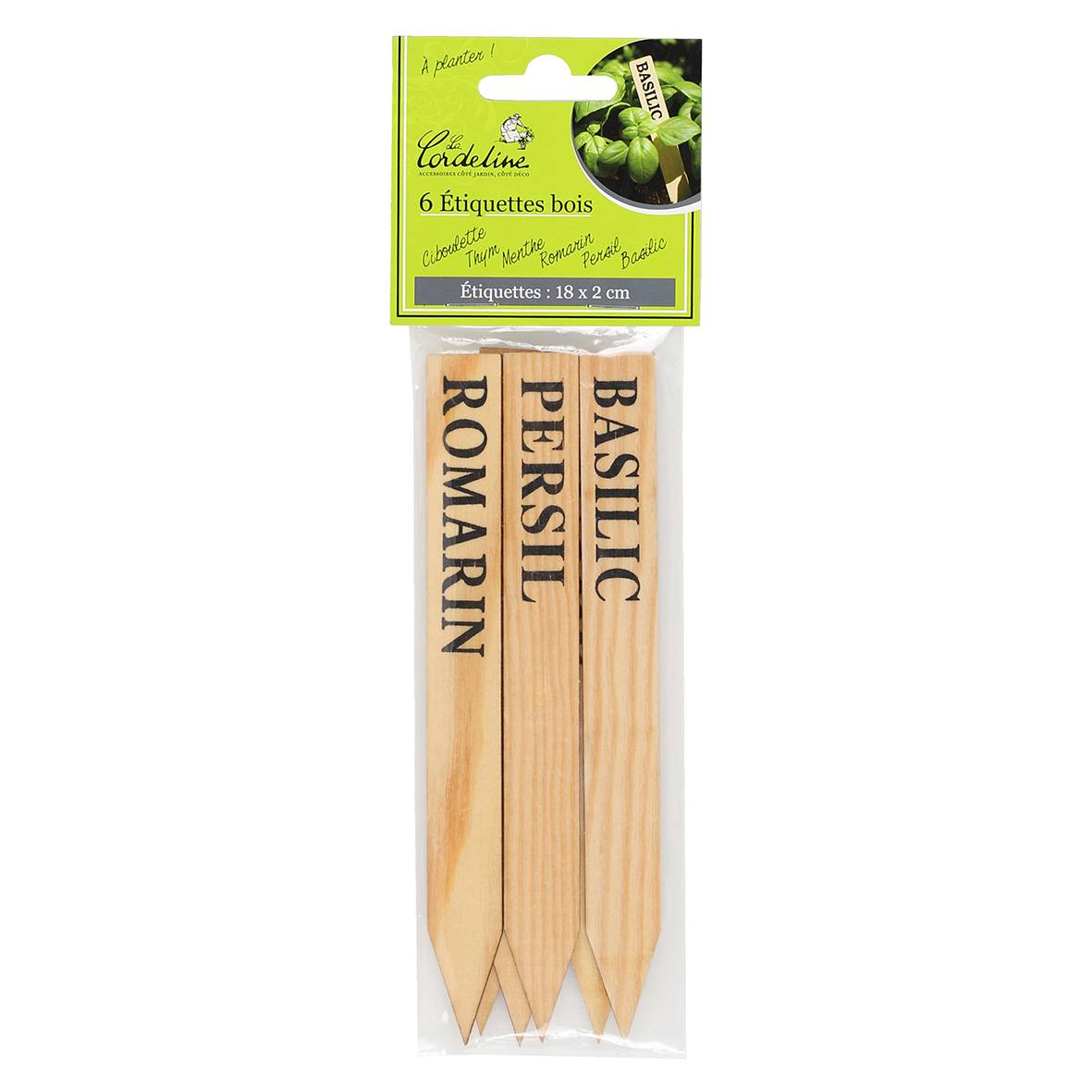 La Cordeline - La Cordeline - 6 étiquettes en bois avec marquage H.18 cm - Image 2