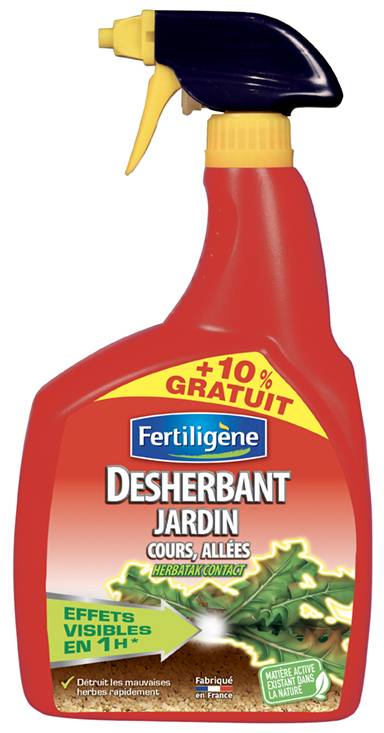 Fertiligène - Désherbant Prêt à l'Emploi Jardin, Cours, Allées 900 ml