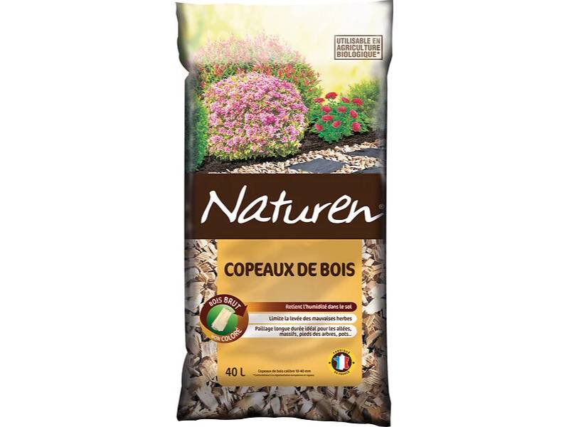 Fertiligène - Paillage copeaux de bois non colorés 40 L - NATUREN - Image 1