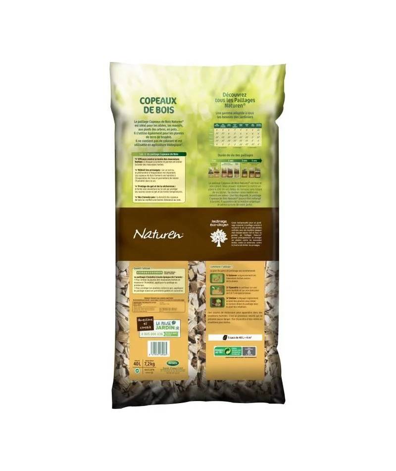 Fertiligène - Paillage copeaux de bois non colorés 40 L - NATUREN - Image 3