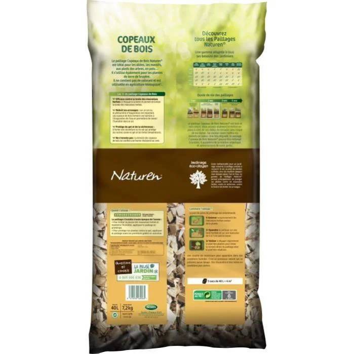 Fertiligène - Paillage copeaux de bois non colorés 40 L - NATUREN - Image 4