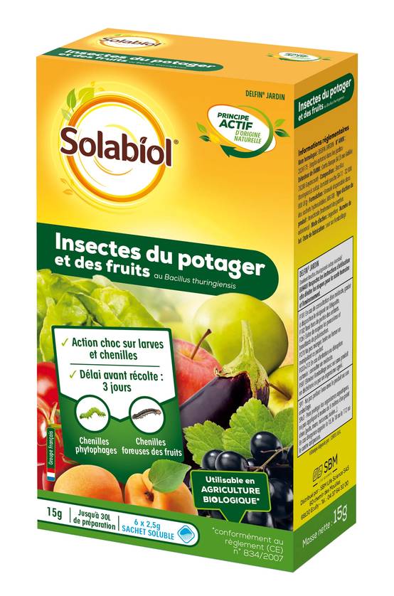 Solabiol - Insecticide vers fruits et légumes SOLABIOL 6x 2,5 g - Image 2