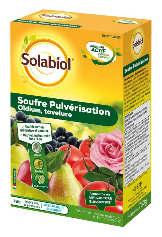 Solabiol - SOUFRE PULVERISATION 750 G SOL