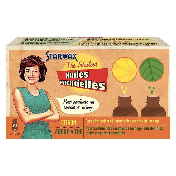 Starwax - Huiles essentielles Coffret Verre Transparent 2x10 ml – FABULOUS - Imagen 1