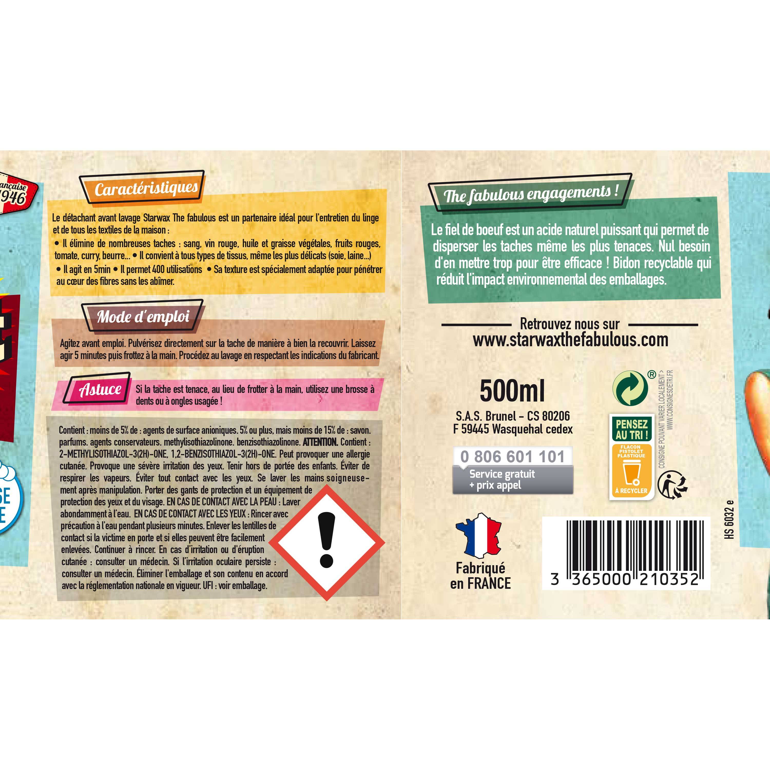 Starwax Fabulous - Détachant Textile Spray - STARWAX FABULOS - Image 2