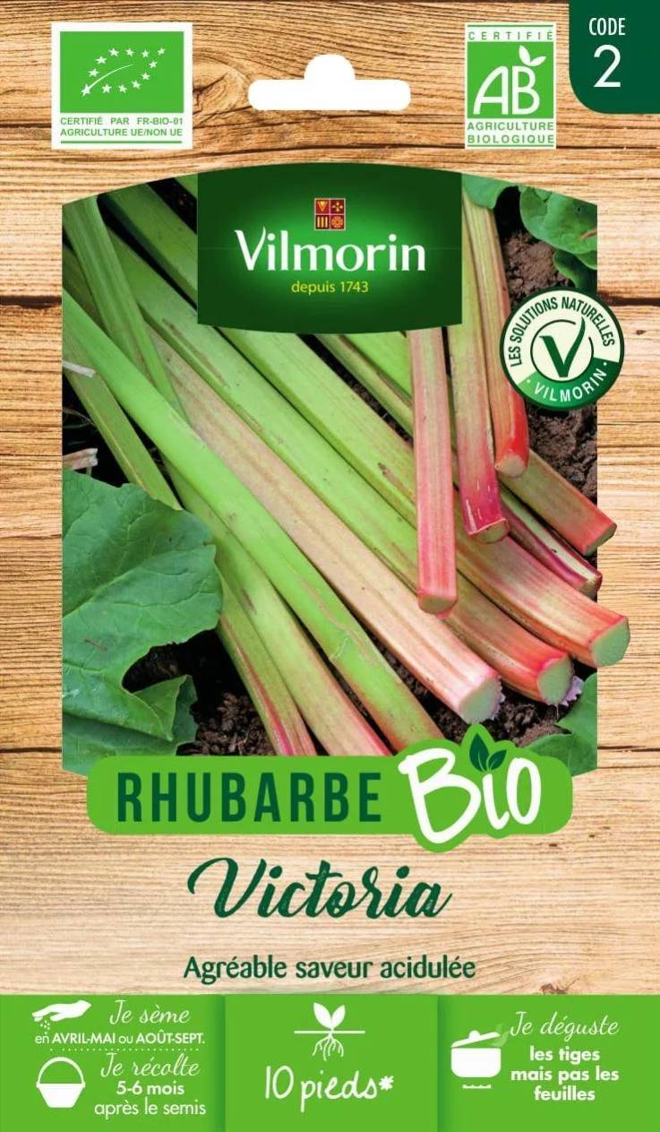 Vilmorin - Rhubarbe Victoria Bio série 2 sachet graines 0,5 g - Vilmorin - Image 1