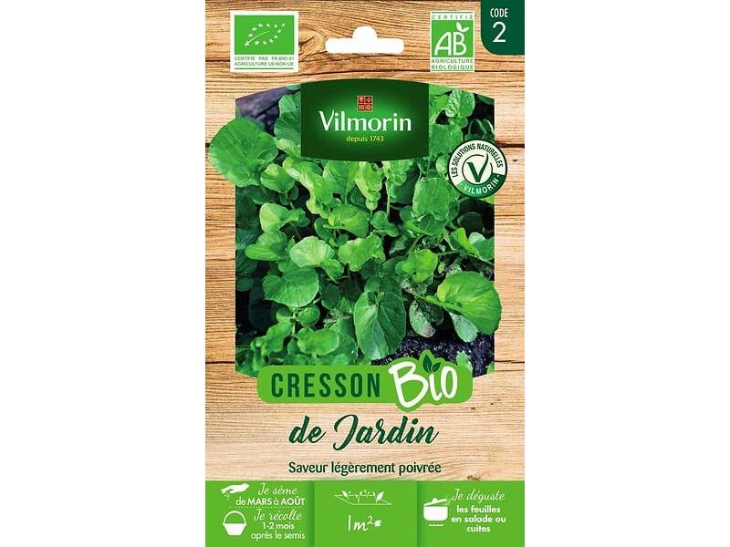 Vilmorin - Cresson de jardin Bio série 2 sachet graines 1,5 g - Vilmorin - Image 2