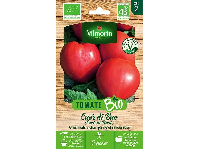 Vilmorin - Tomate cuor di bue Bio série 2 sachet graines 0,15 g - Vilmorin - Image 2