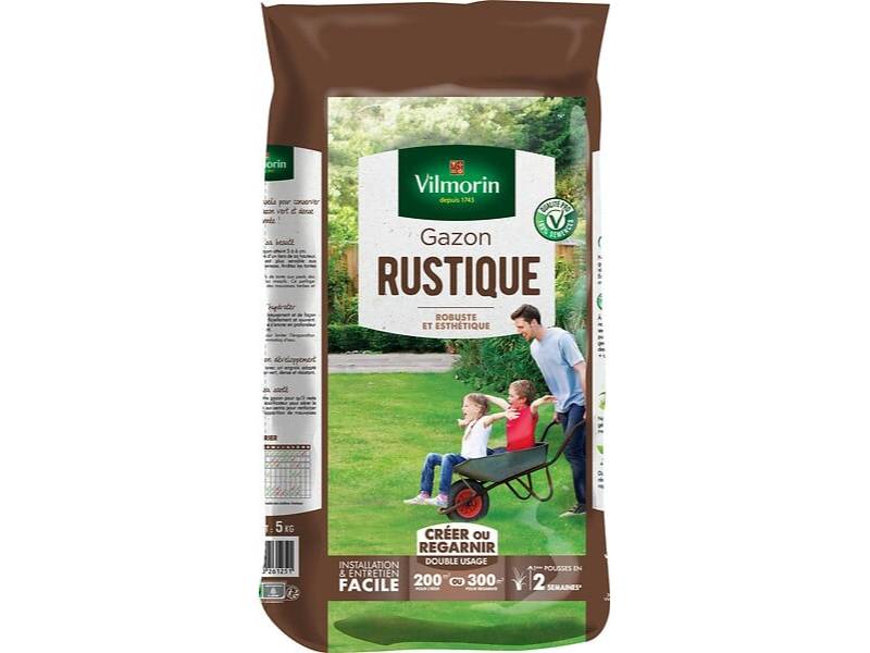 Vilmorin - Gazon rustique semences sac 5 kg - VILMORIN