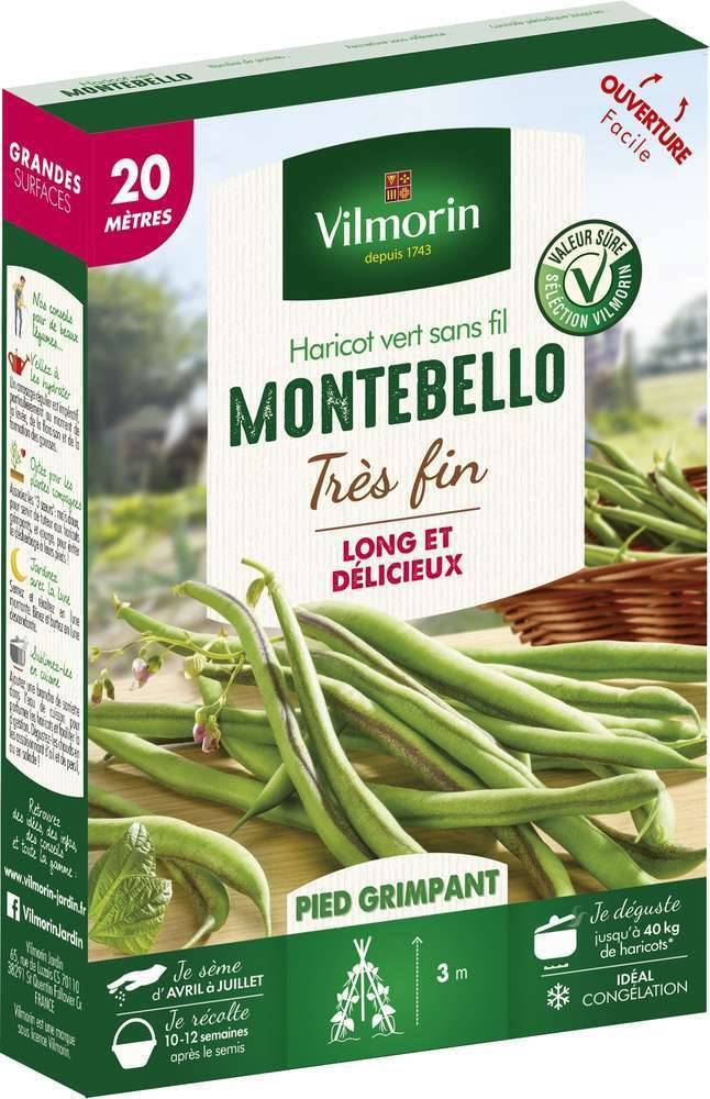 Vilmorin - Haricot à rames Montebello série 20m sachet graines 110 g - Vilmorin - Image 1