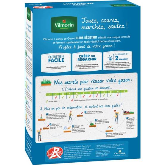 Vilmorin - Gazon ultra résistant 1 kg - VILMORIN - Image 4