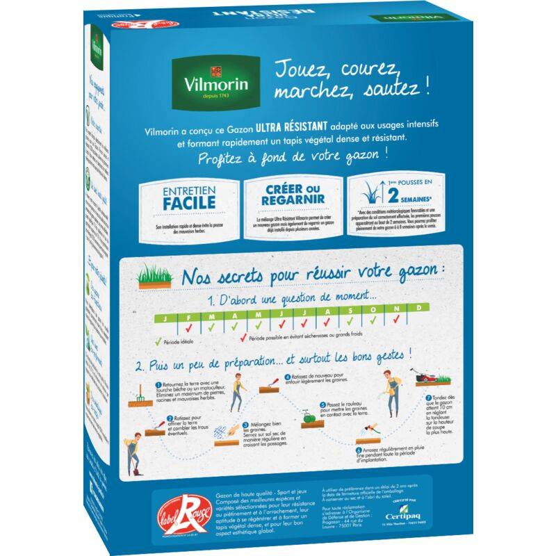 Vilmorin - Gazon ultra résistant 1 kg - VILMORIN - Image 4