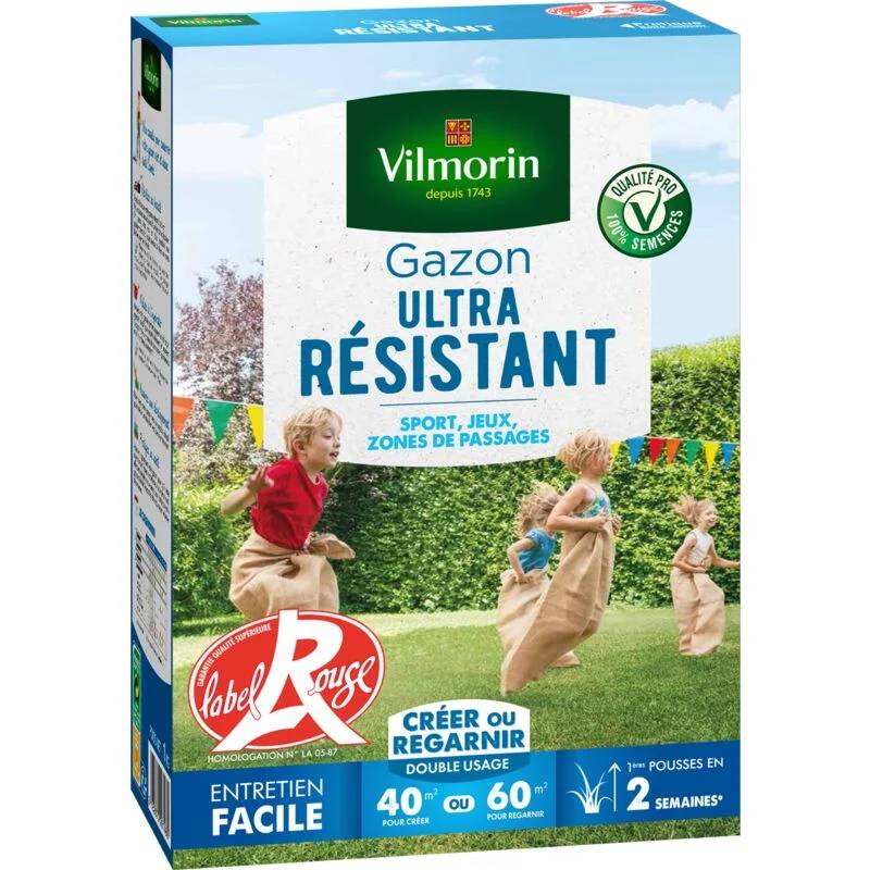 Vilmorin - Gazon ultra résistant 1 kg - VILMORIN - Image 2