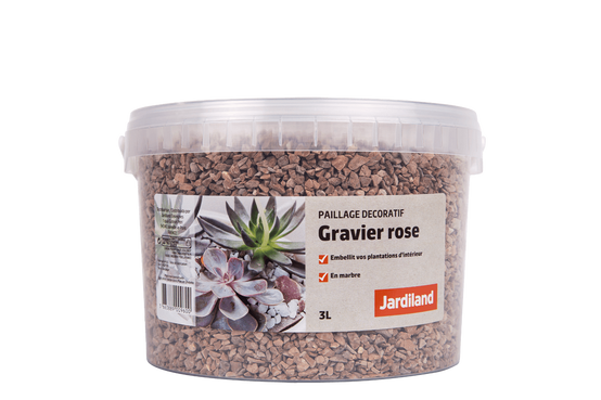 Gravier rose en seau de 3L