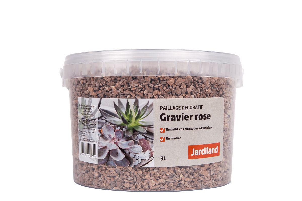 Gravier rose en seau de 3L