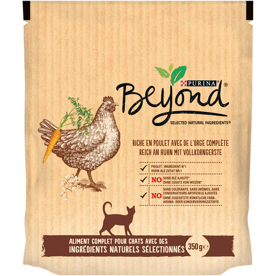Purina Beyond - Aliment pour chat riche en poulet avec de l'orge complète 350 g
