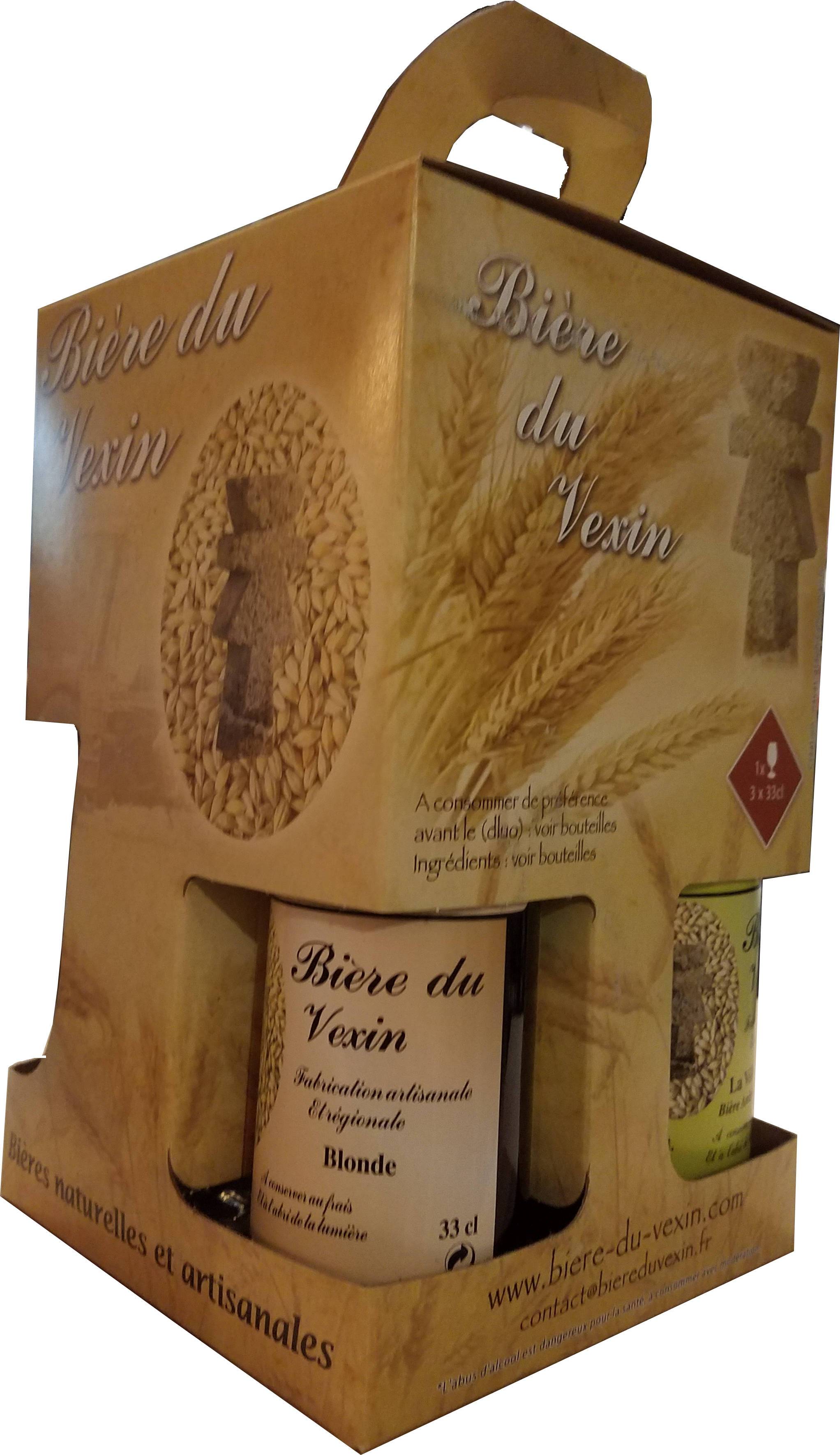 Coffret Bières du Vexin 3 bouteilles 33cl + 1 verre