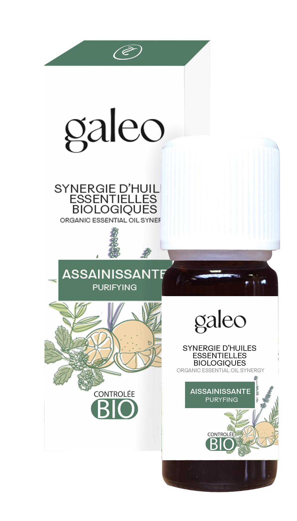 Galeo - Synergie Huile Essentielle Assainissante BIO - CERTIFIE ECOCERT