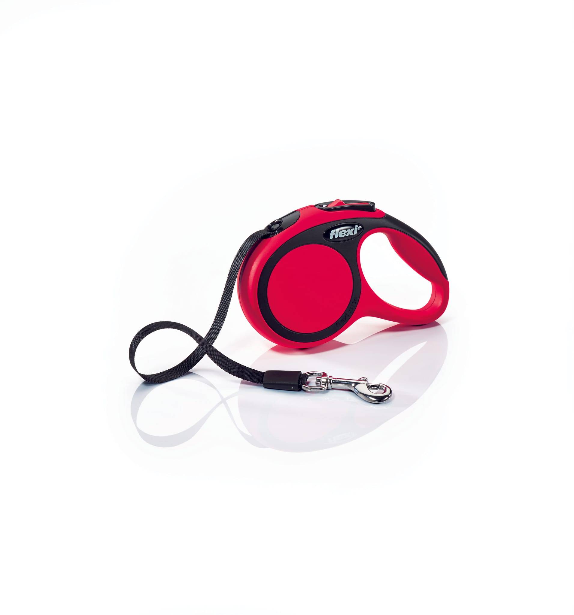 Flexi - Laisse à enrouleur Newconfort à sangle L rouge 8 m