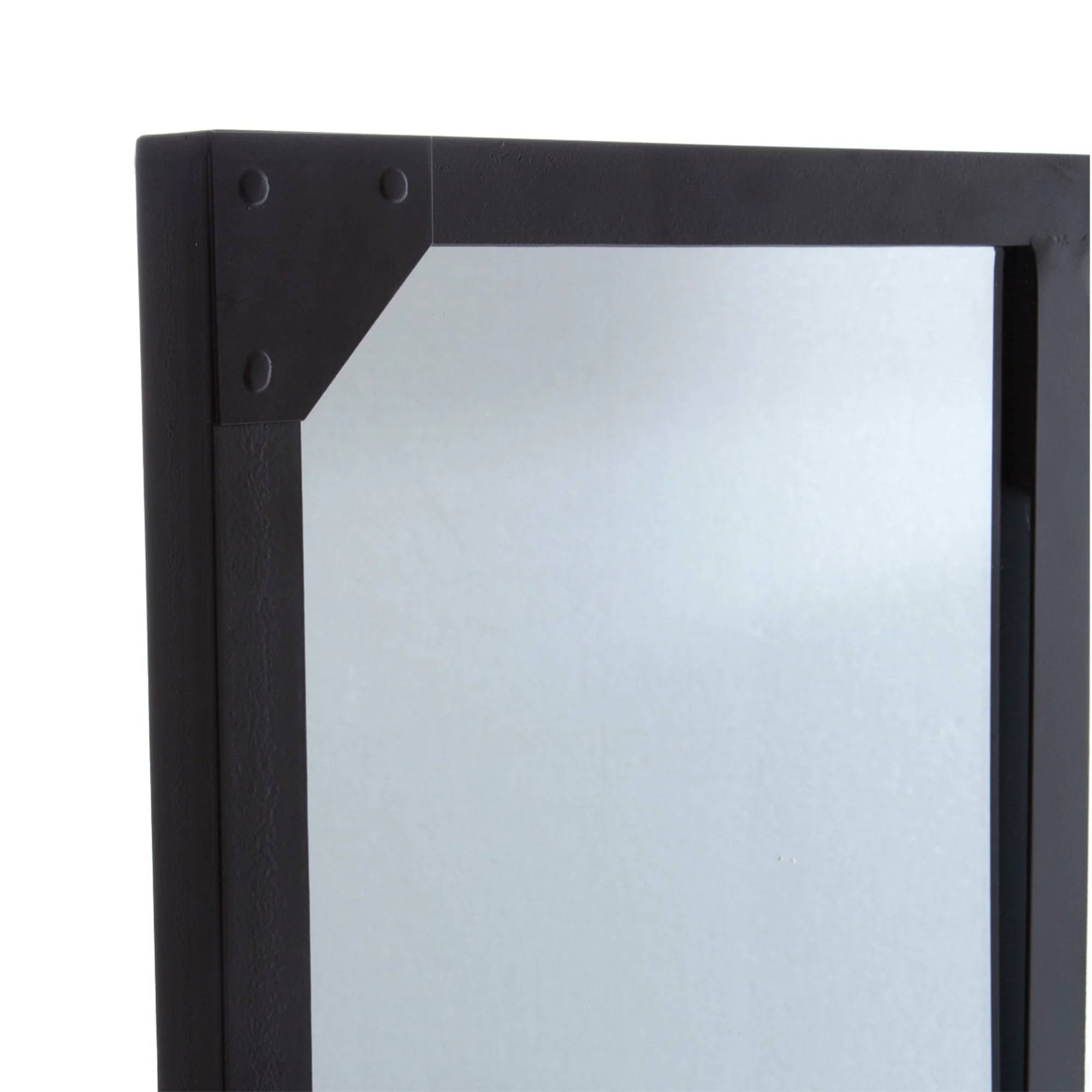 Miroir en métal noir L 116 H 75 cm - ATMOSPHERA