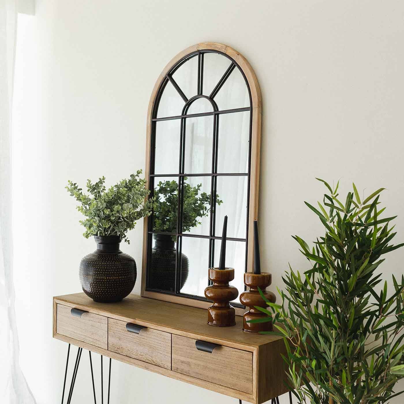 Miroir Zoé naturel sapin MDF ATMOSPHERA - Imagen 4