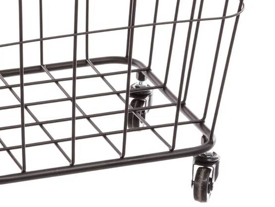 Table d'appoint grille métal bois carrée bois noir 39x39x43 cm - ATMOSPHERA - Image 3