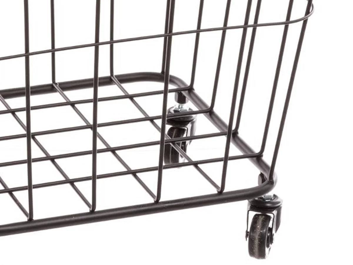 Table d'appoint grille métal bois carrée bois noir 39x39x43 cm - ATMOSPHERA - Image 3