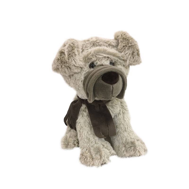 Enesco Kalidou - Peluche chien Boxer en fourrure - L.25 x l.14 x H.25 cm
