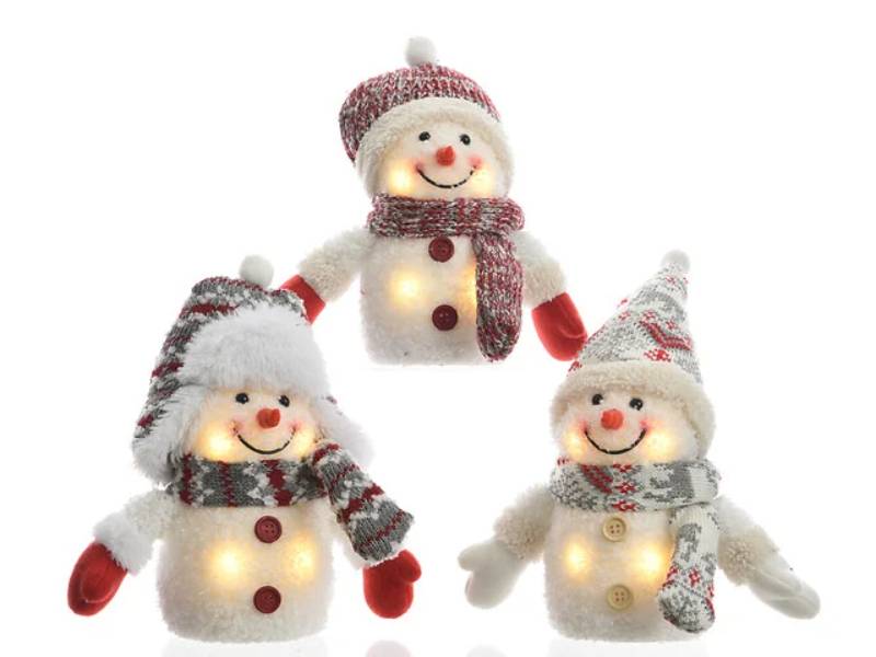 Luminéo - Luminéo - LED Figurine Bonhomme neige - blanc chaud - H.15 cm - Imagen 1