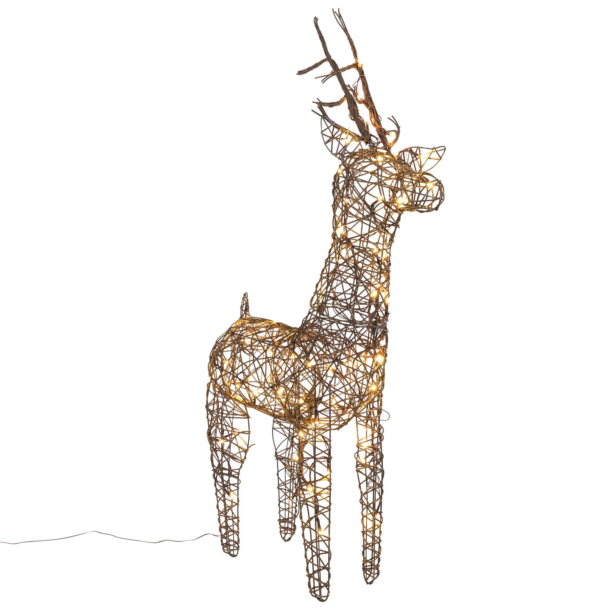 Luminéo - Luminéo - LED cerf marron/blanc chaud L.45 x P.24 x H.104 cm - Image 1