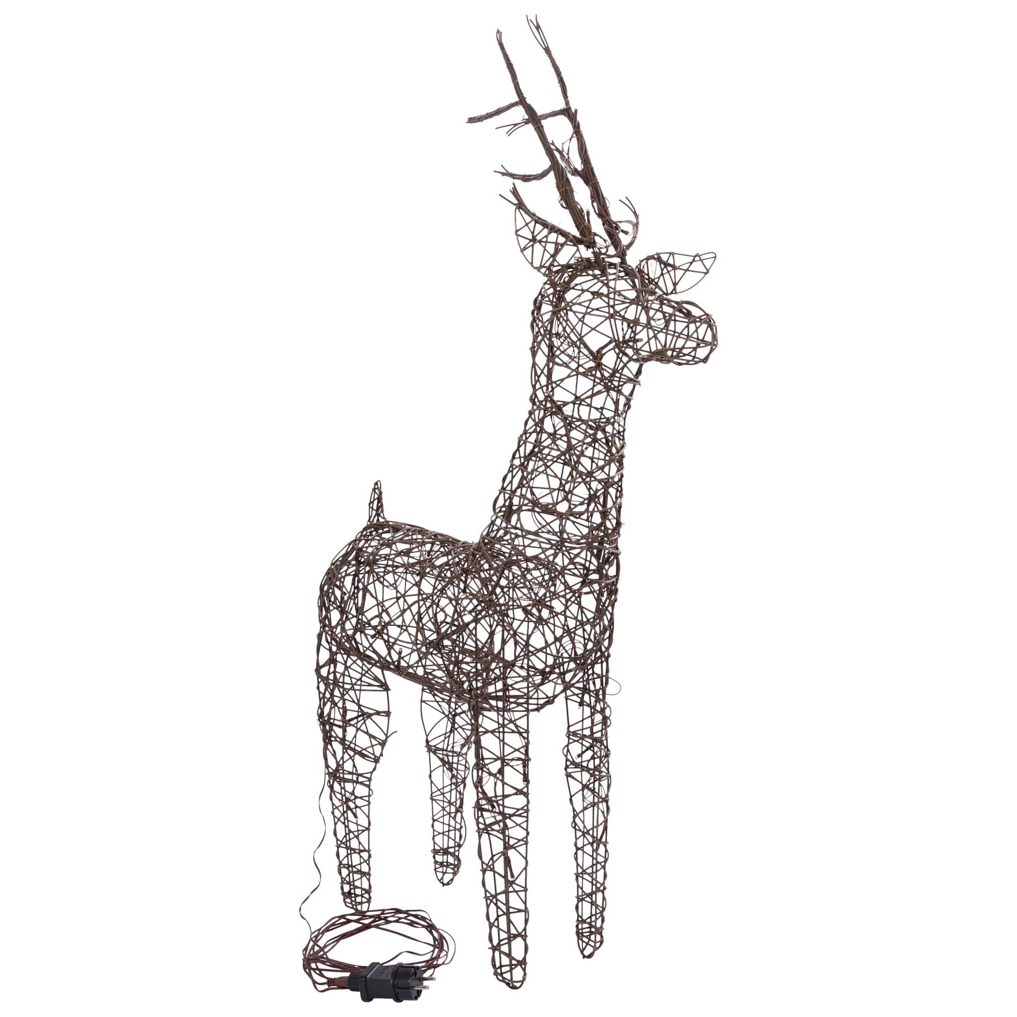 Luminéo - Luminéo - LED cerf marron/blanc chaud L.45 x P.24 x H.104 cm - Image 3