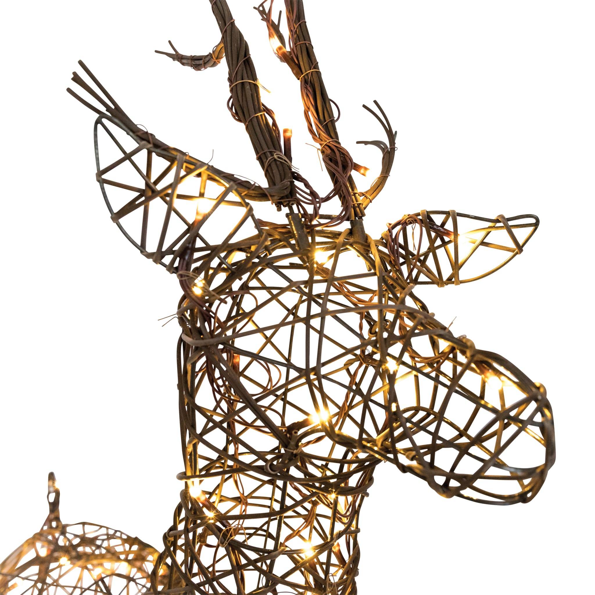 Luminéo - Luminéo - LED cerf marron/blanc chaud L.45 x P.24 x H.104 cm - Image 4