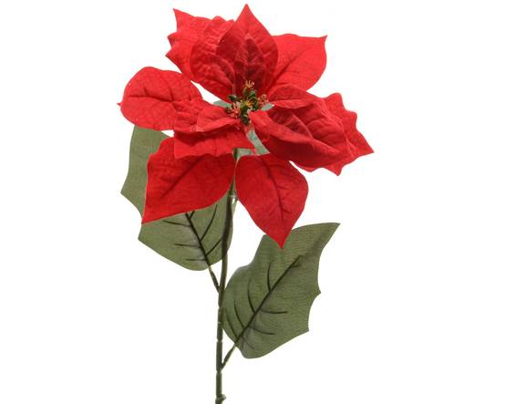 Poinsettia rouge Noël en polyester