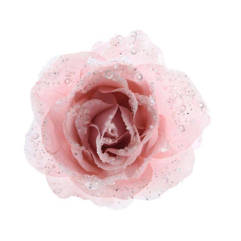 Kaemingk - Kaemingk - Rosa con purpurina en clip Ø.14 x H.8,5 cm - Imagen 3