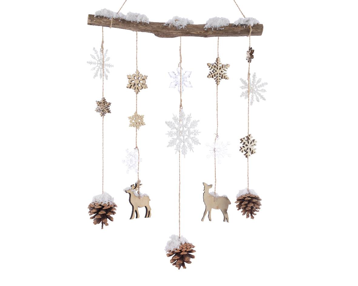 Suspension bois polymere L5.00-W35.00-H75.00cm Naturel