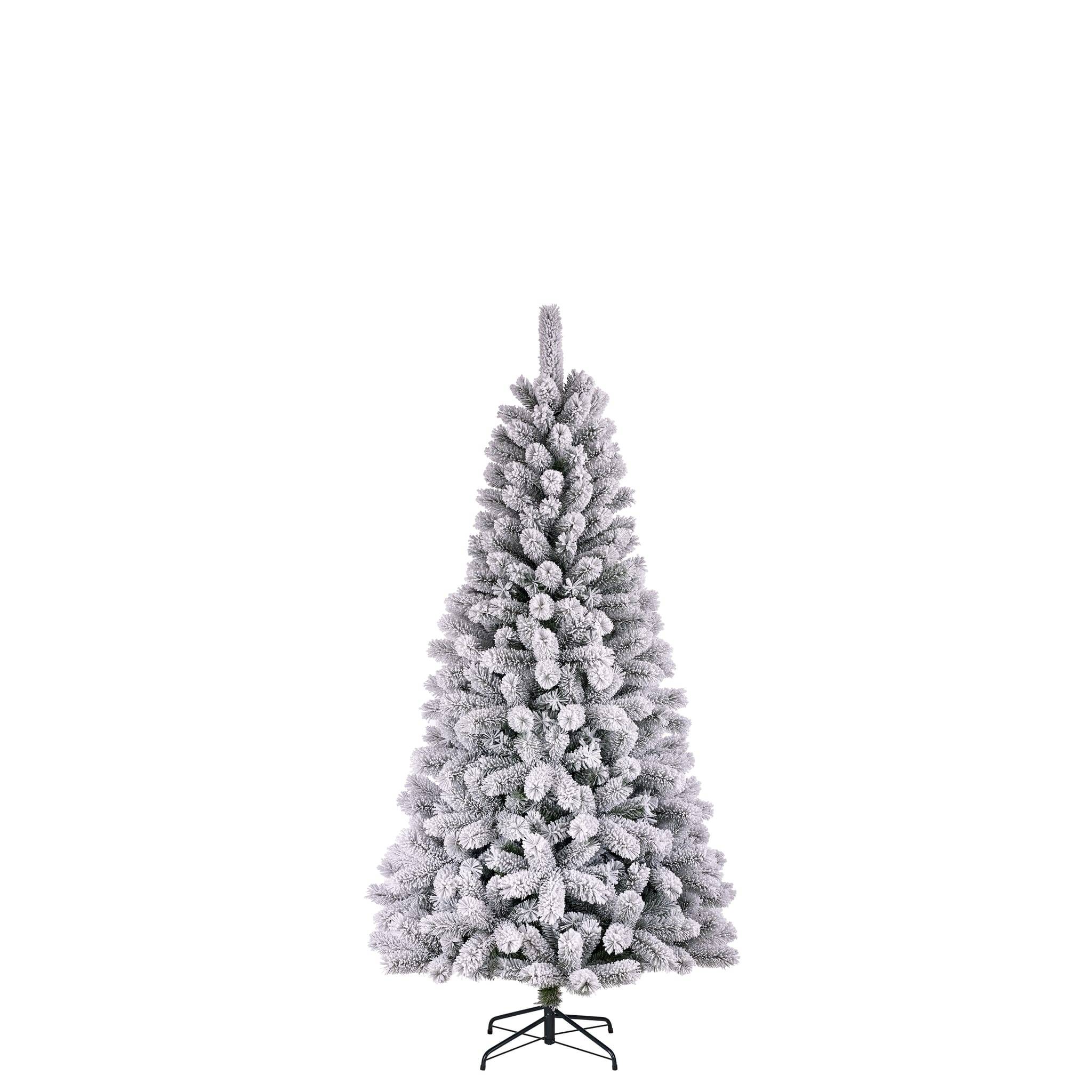 Black Box Trees - Sapin de Noël Medford vert givré - 296 branches - Ø81 x H155 cm