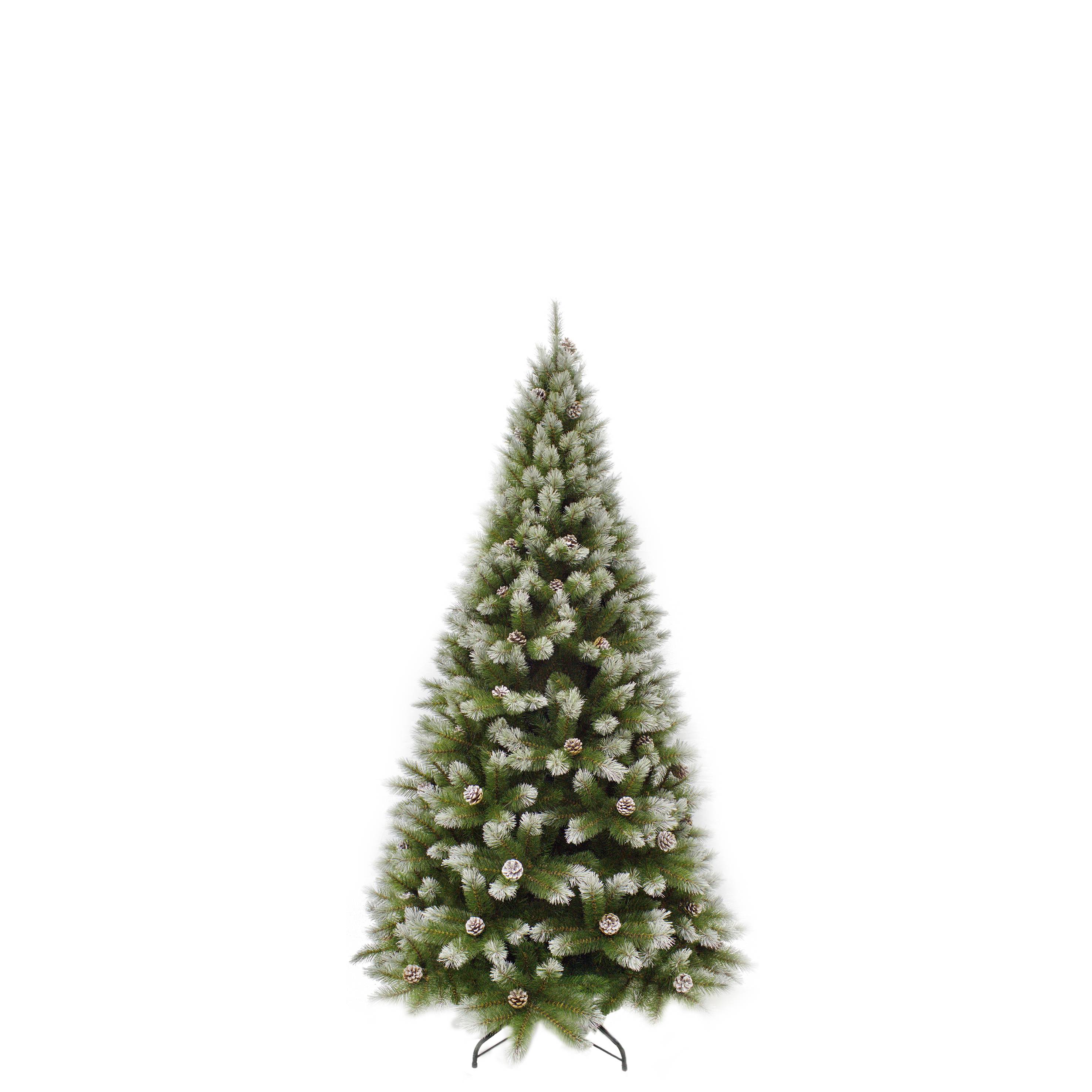 Sapin artificiel Pittsburgh vert et pommes de pin O.84 x H.155 cm